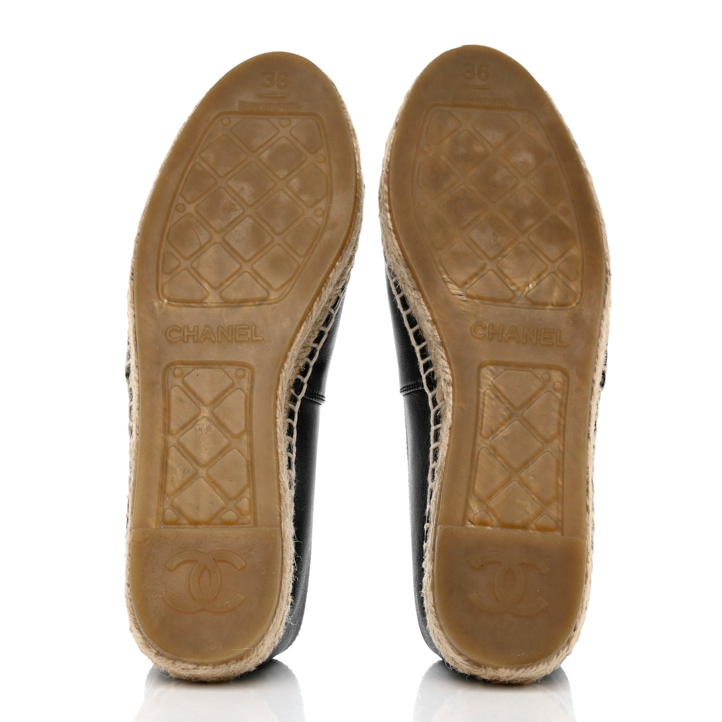 Lambskin CC Espadrilles 36 Black