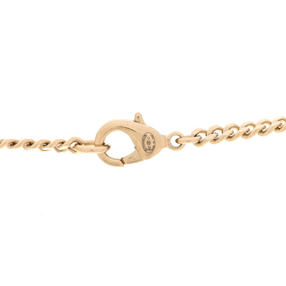 Chanel Crystal Dog Tag Charm Necklace Gold 5 of 6
