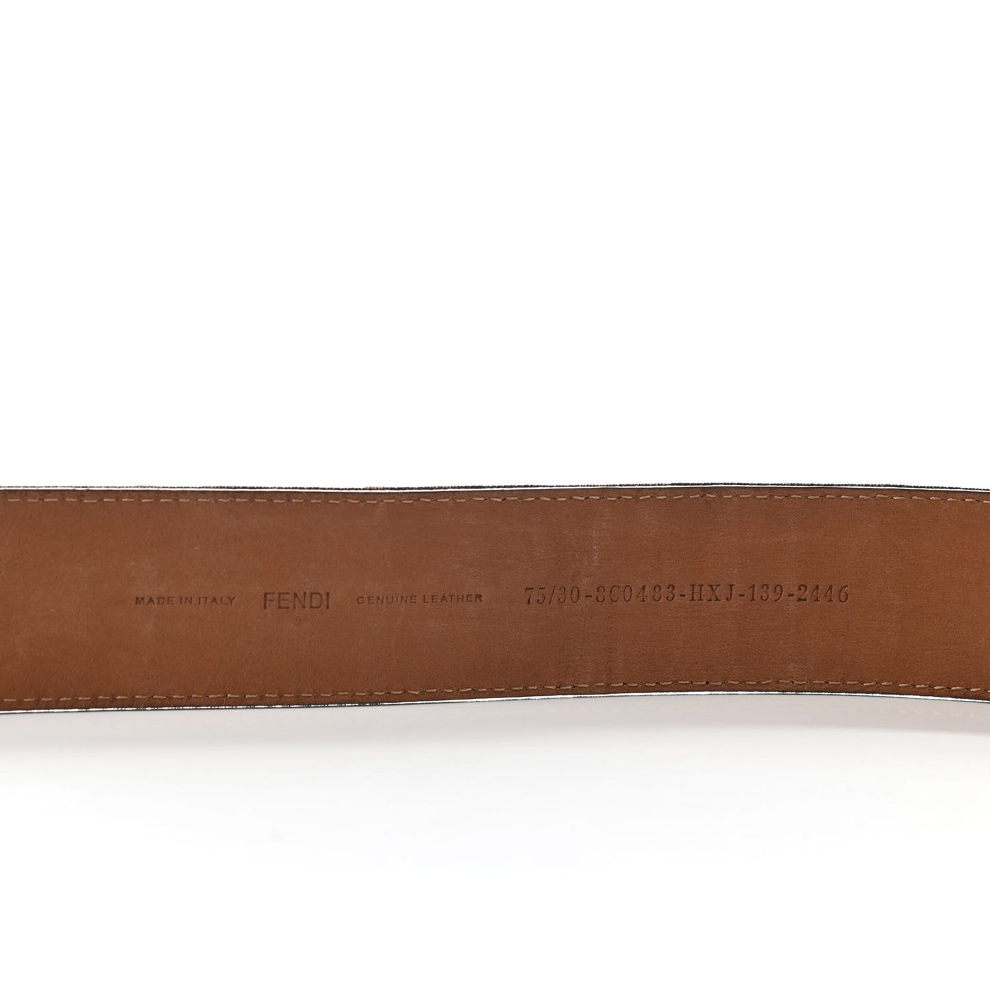 Zucca Calfskin FF Belt 75 30 Tobacco