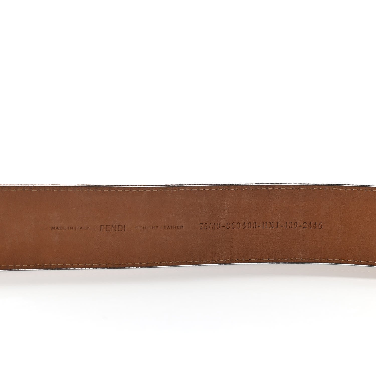 Fendi Zucca Calfskin FF Belt 75 30 Tobacco 4 of 6