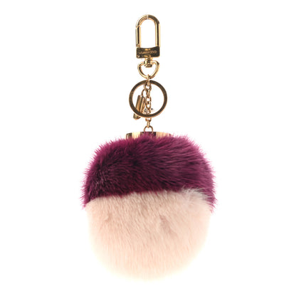 Louis Vuitton Mink Fur Bubble Duo Bag Charm Violet Pink 1 of 4