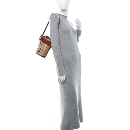 Jacquemus Wicker Calfskin Le Panier Seau Bucket Bag Brown 2 of 8