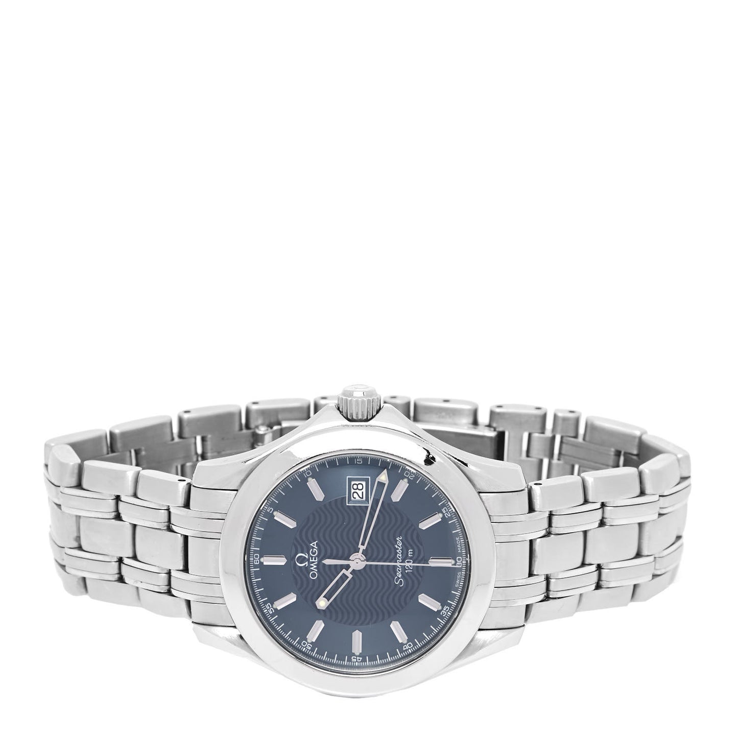Stainless Steel 36mm Seamaster 120M Quartz Watch Blue 2511.81