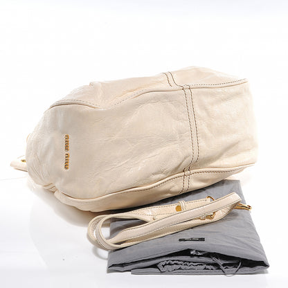Miu Miu Nappa Frame Tote Cream 5 of 10