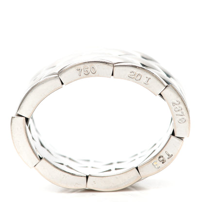 Chanel 18K White Gold Large Matelasse Ring 53 6.25 5 of 6