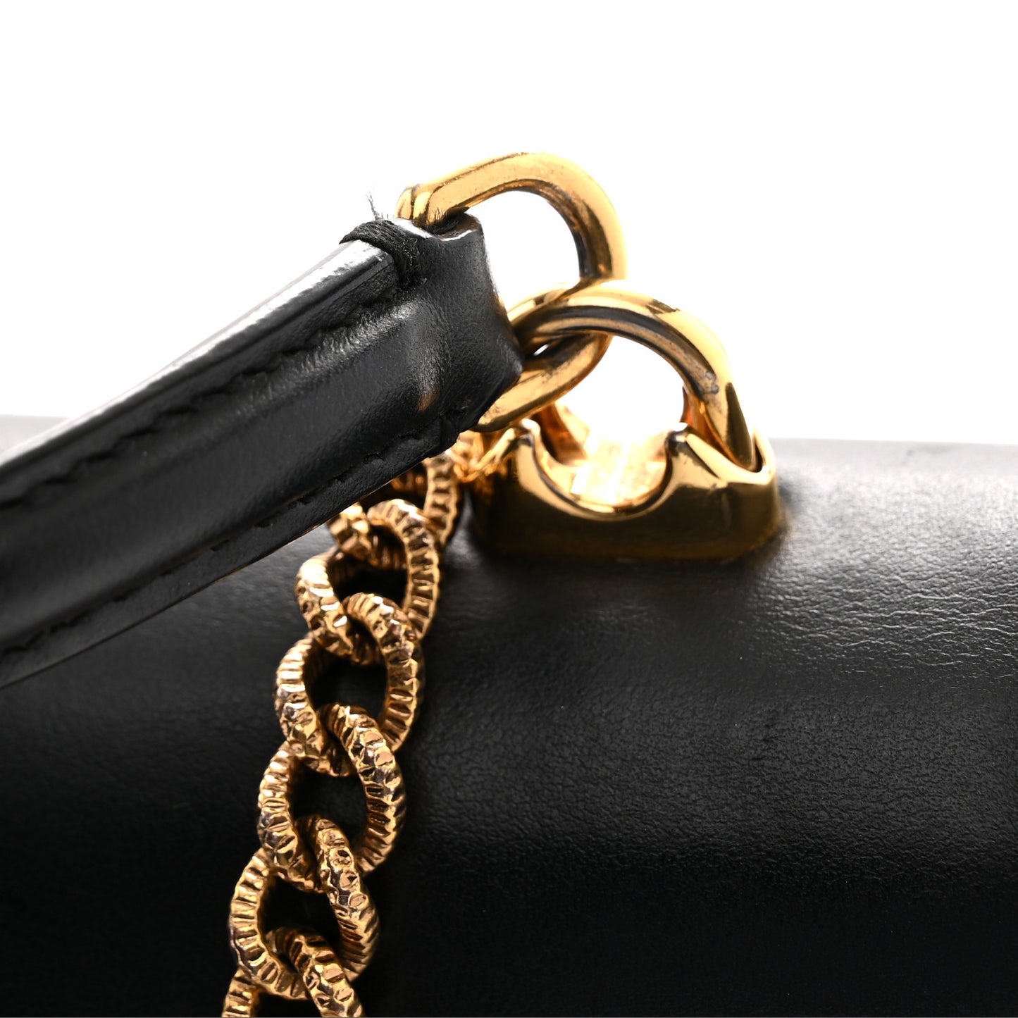 Smooth Calfskin Small Devotion Envelope Top Handle Bag Black