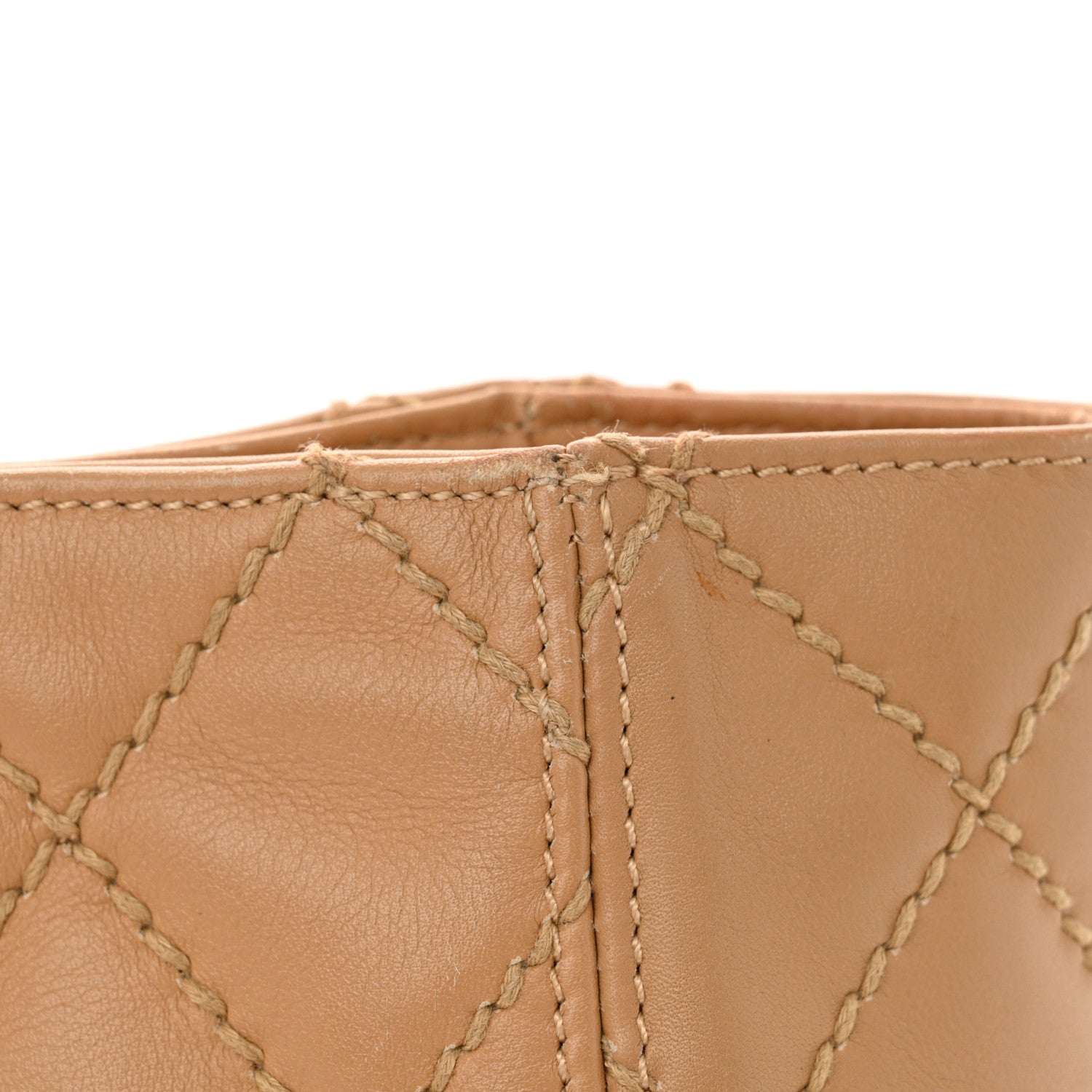 Chanel Calfskin Wild Stitch Medium Tote Beige 13 of 15