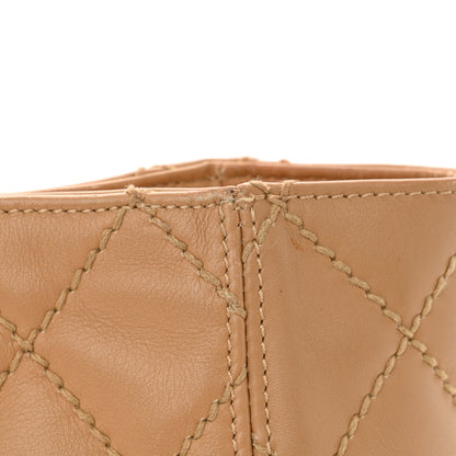 Chanel Calfskin Wild Stitch Medium Tote Beige 13 of 15