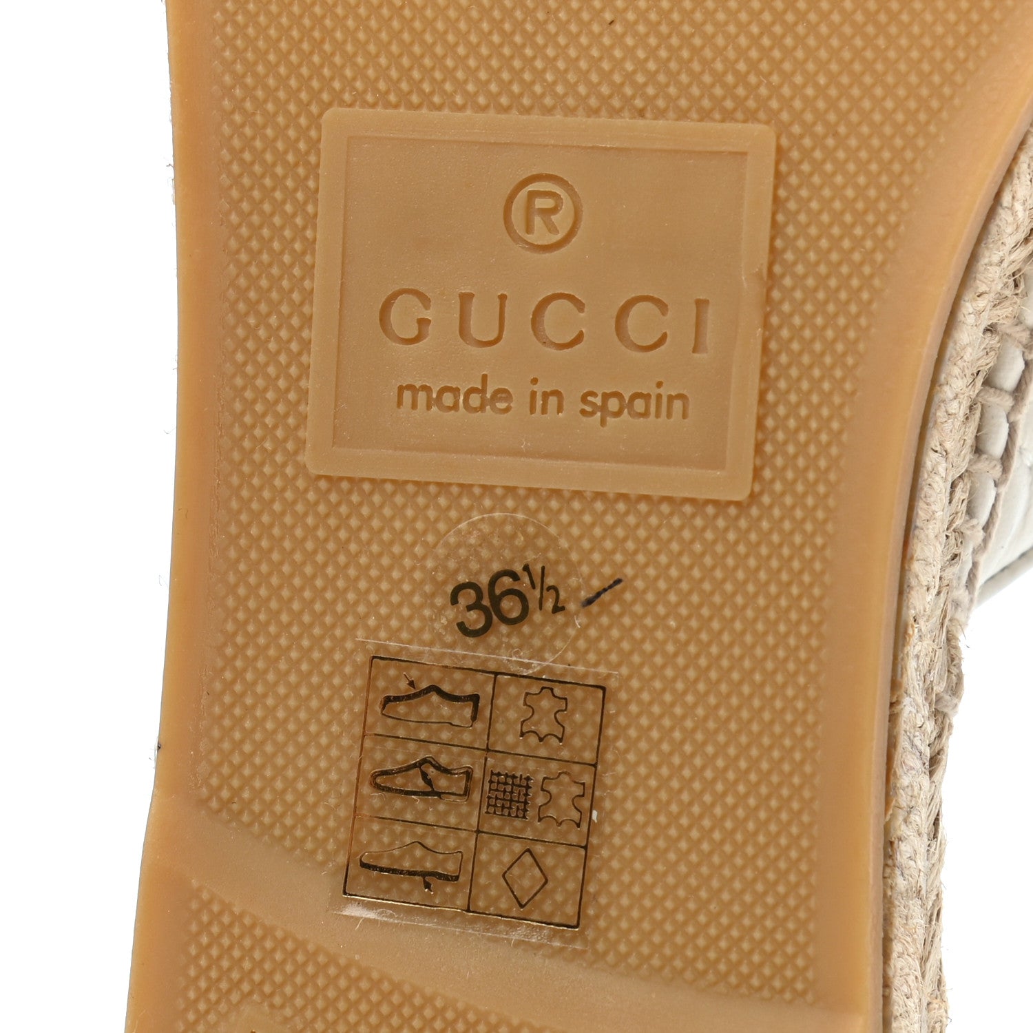 Gucci Nappa Matelasse GG Marmont Espadrille Slippers 36.5 Great White 6 of 9