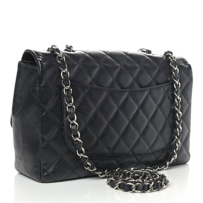 Chanel Caviar Quilted Jumbo Single Flap Black 2 of 6