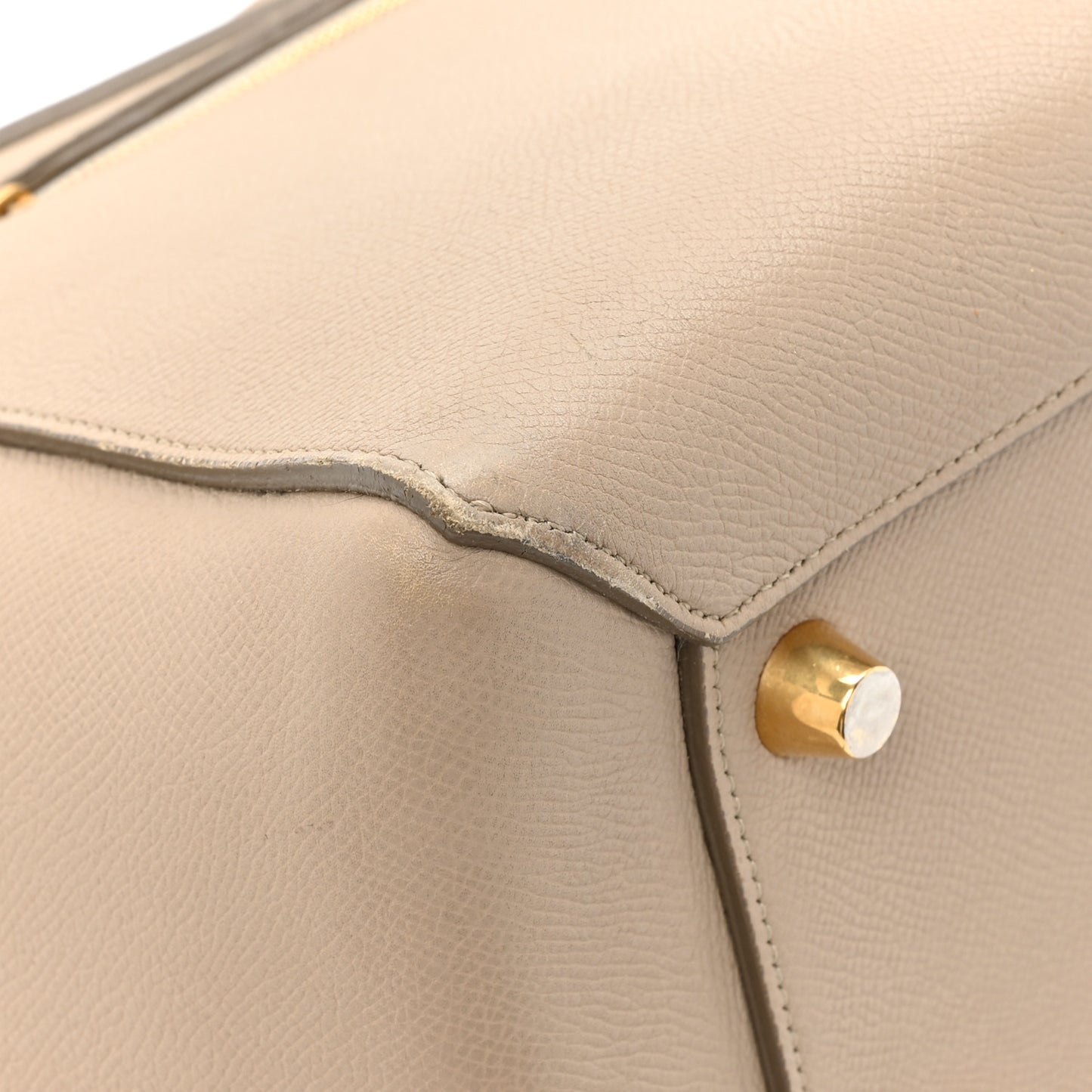 Grained Calfskin Mini Belt Bag Light Taupe