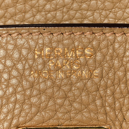 Hermes Taurillon Clemence Birkin 35 Tabac Camel 23 of 40