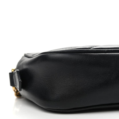 Gucci Calfskin Matelasse Mini GG Marmont Chain Shoulder Bag Black 8 of 13