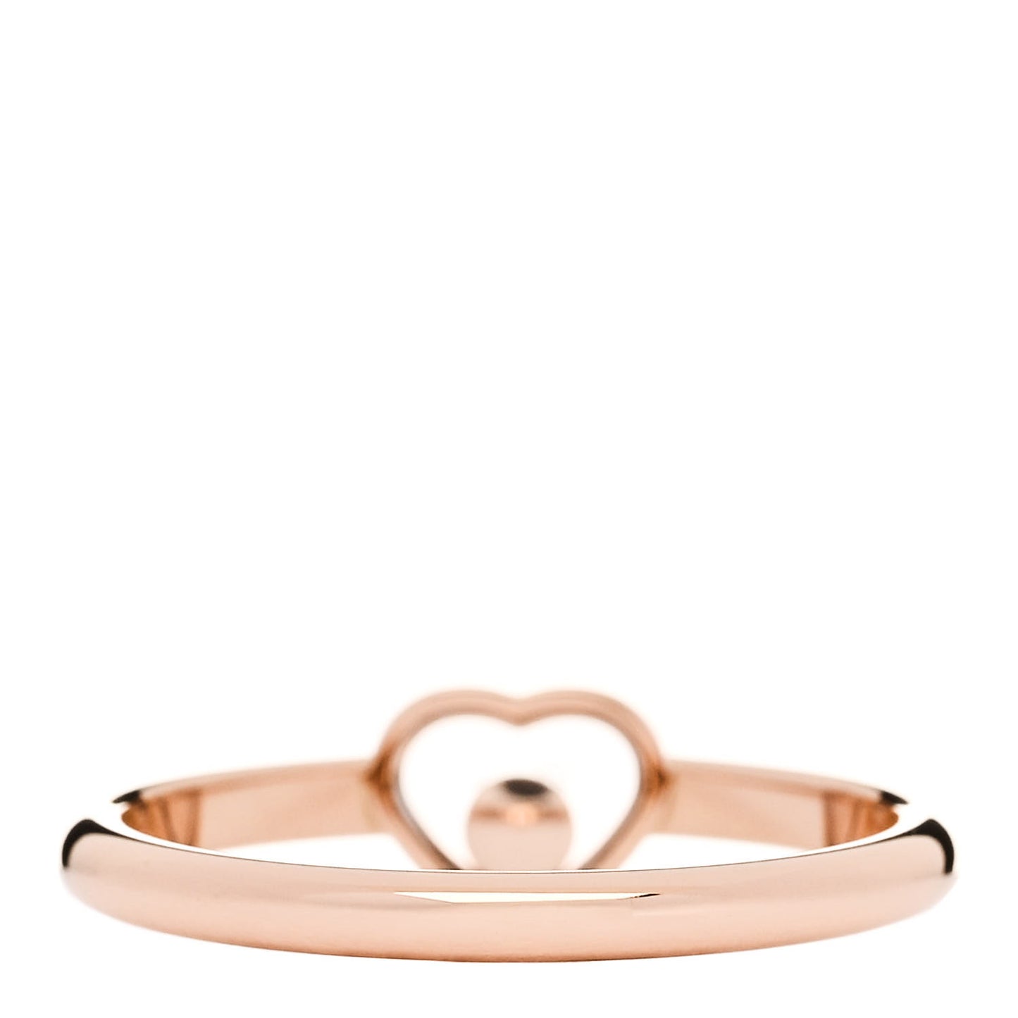 18K Rose Gold Diamond Happy Heart Ring 55 7.25