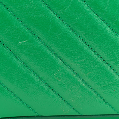 Gucci Azalea Calfskin Enamel Matelasse Diagonal Small Torchon GG Marmont Shoulder Bag New Shamarock Emerald 11 of 13