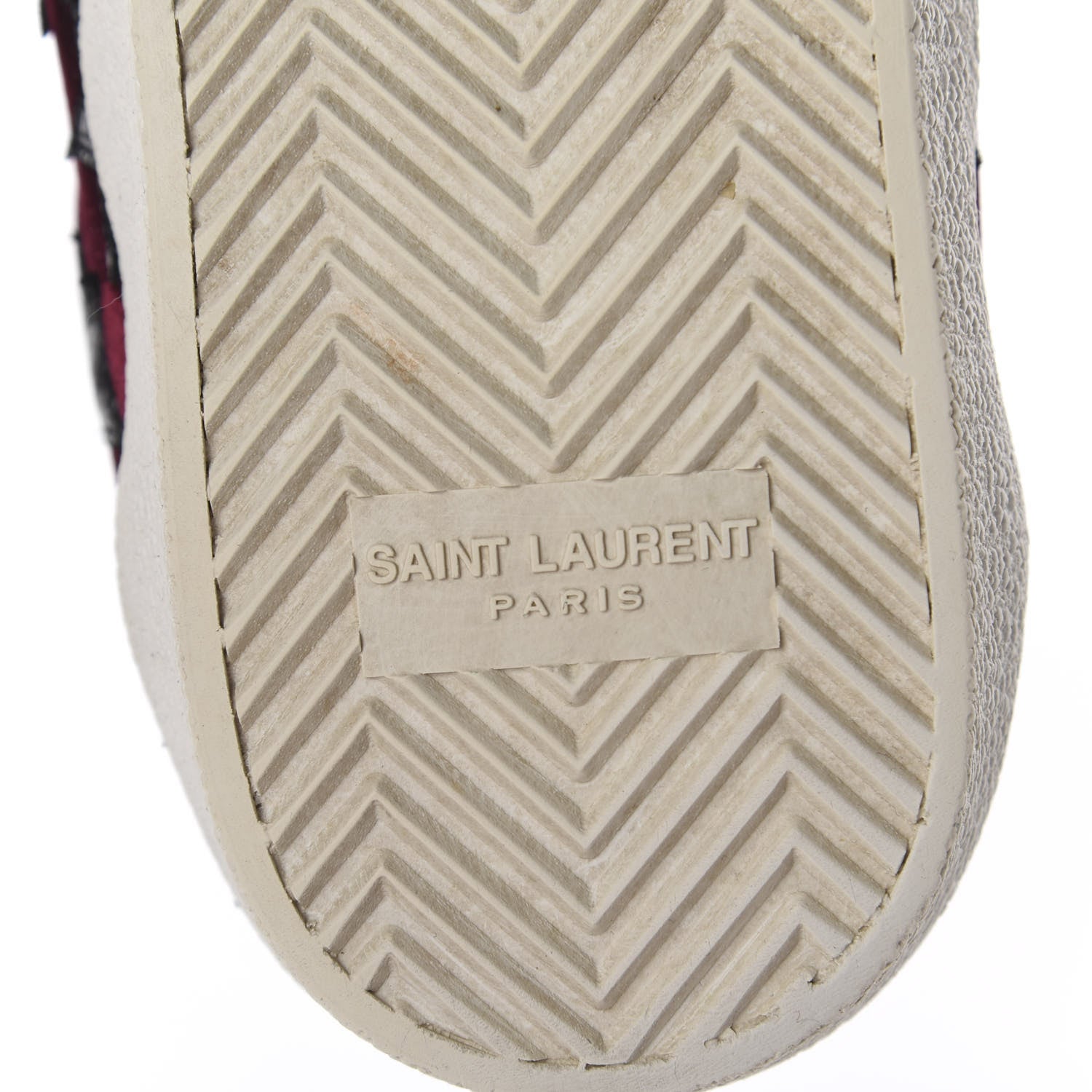 Saint Laurent Suede Star California Sneakers 39 Burgundy 6 of 7