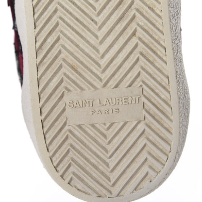 Saint Laurent Suede Star California Sneakers 39 Burgundy 6 of 7