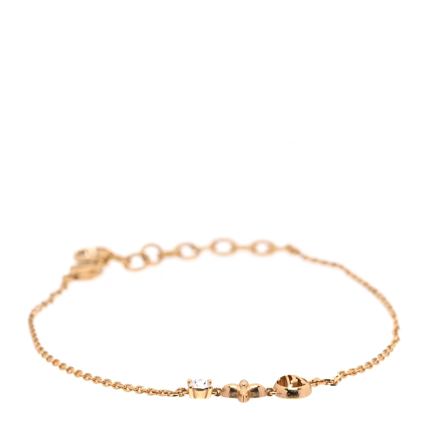 Metal Crystal Petit Louis Bracelet Gold
