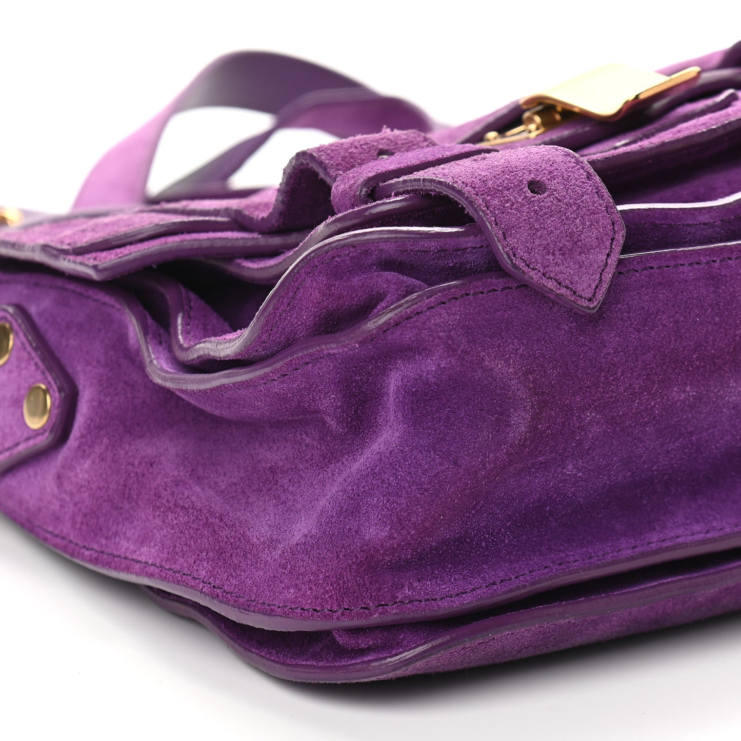 Suede PS1 Mini Pouch Messenger Bag Amethyst