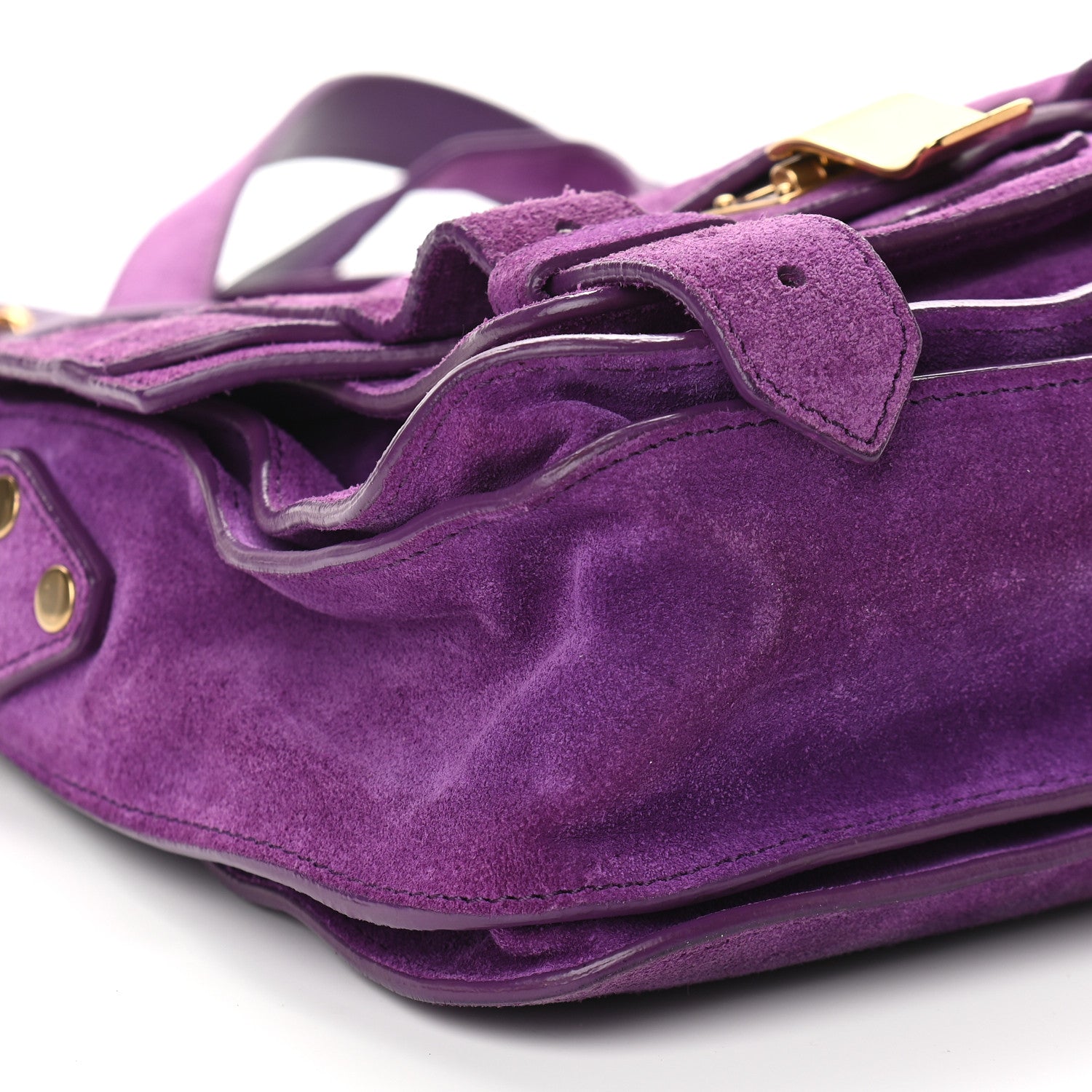 Proenza Schouler Suede PS1 Mini Pouch Messenger Bag Amethyst 7 of 8