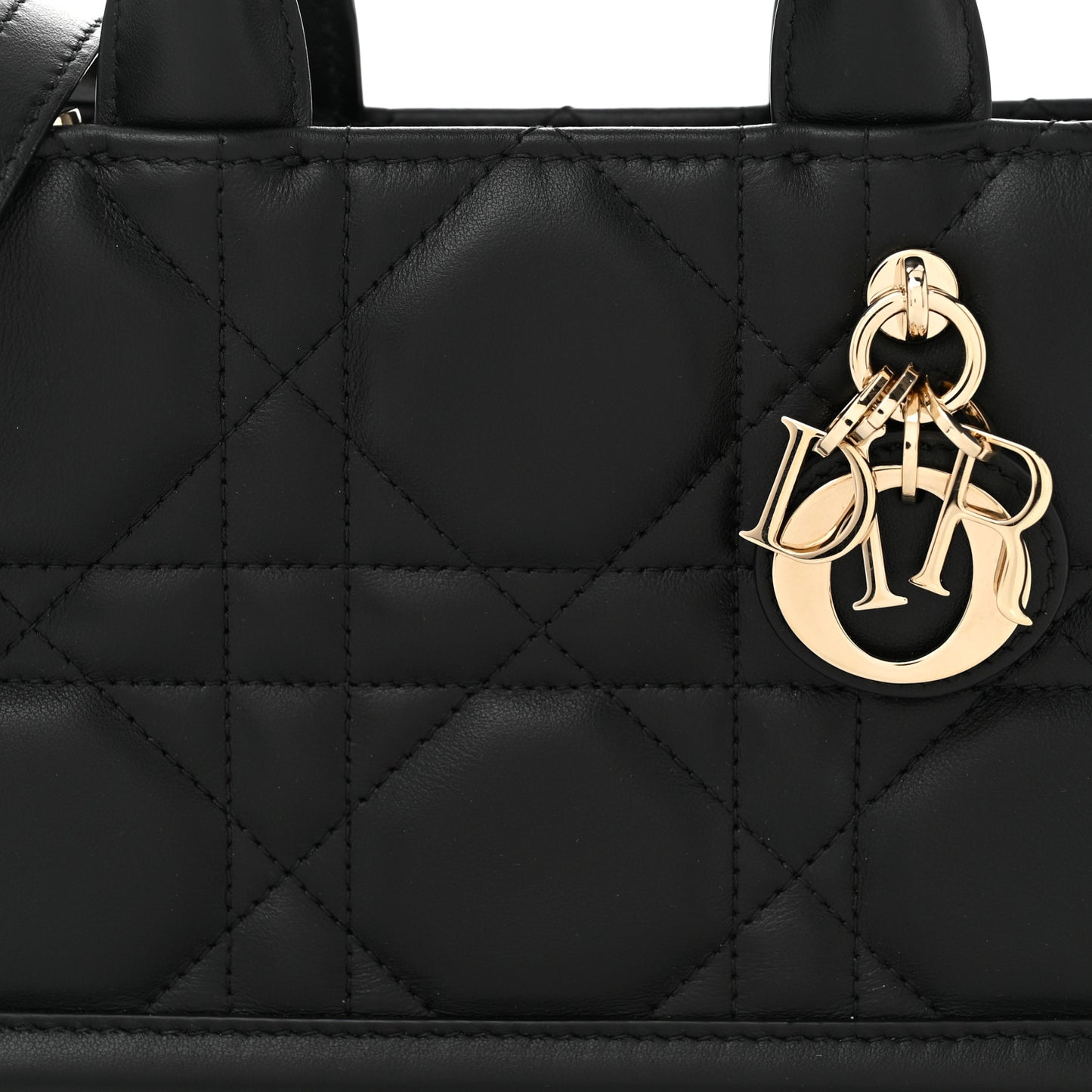Calfskin Macrocannage Mini Book Tote Black