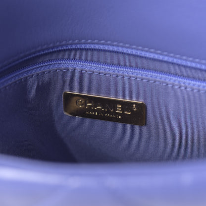 Chanel Goatskin Quilted Large Chanel 19 Flap Purple 9 of 11