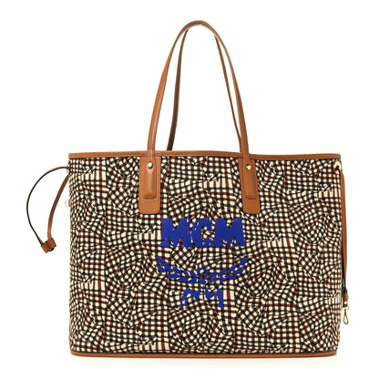 MCM Visetos Large Liz Reversible Shopper Tote Cognac 13 of 20