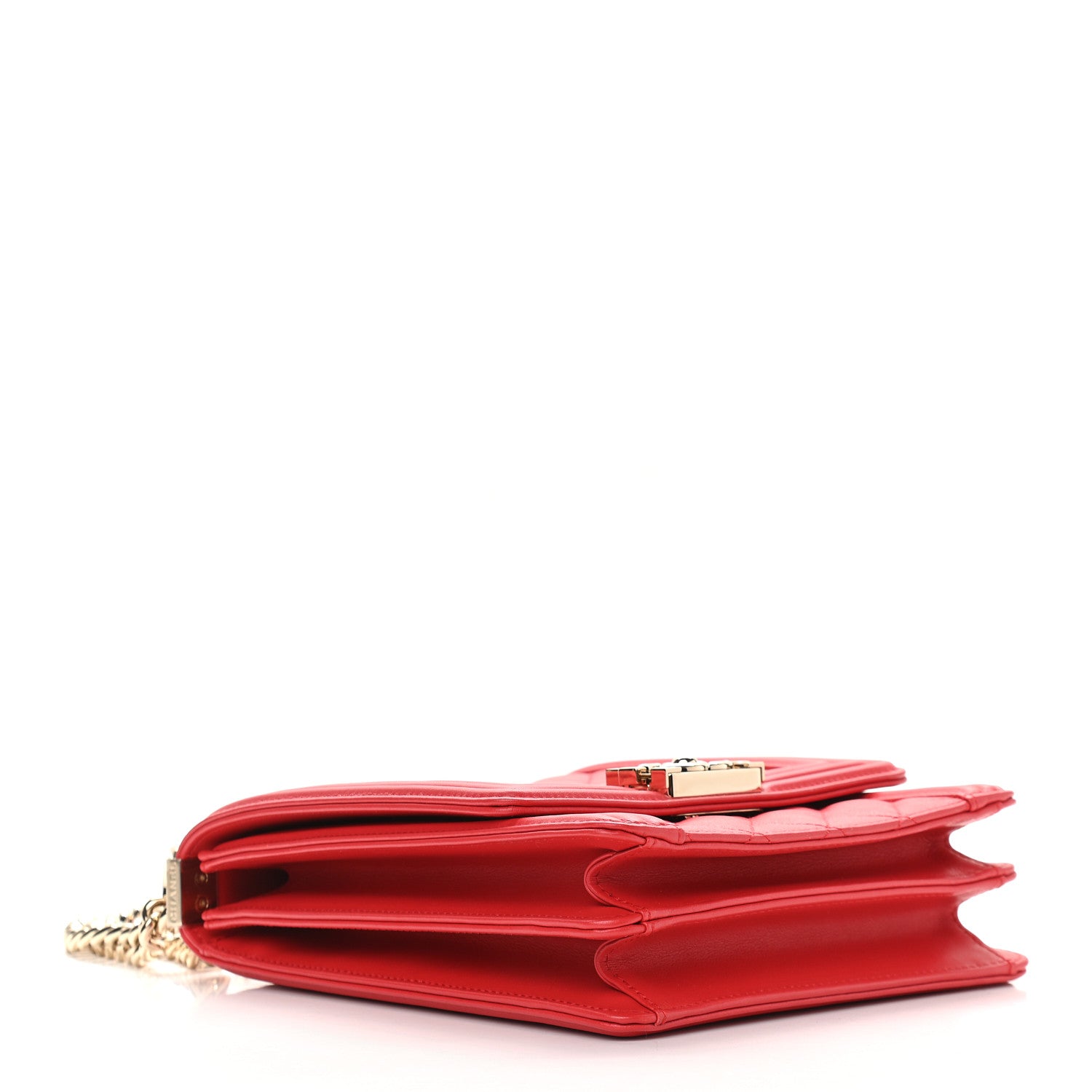 Chanel Calfskin Quilted North South Boy Flap Red 4 of 9