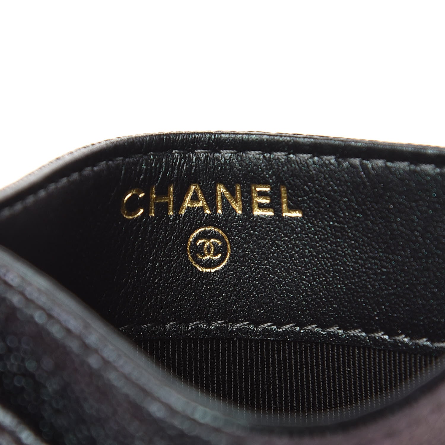 Chanel Iridescent Caviar Quilted Card Holder Black 7 of 9