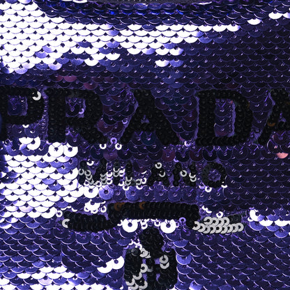 Prada Paillettes Sequin Mini Re-Edition 2000 Bag Iris Black 7 of 9