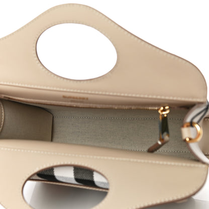 Burberry Smooth Calfskin Canvas Check Mini Pocket Bag Dusty Sand Soft Fawn 5 of 9