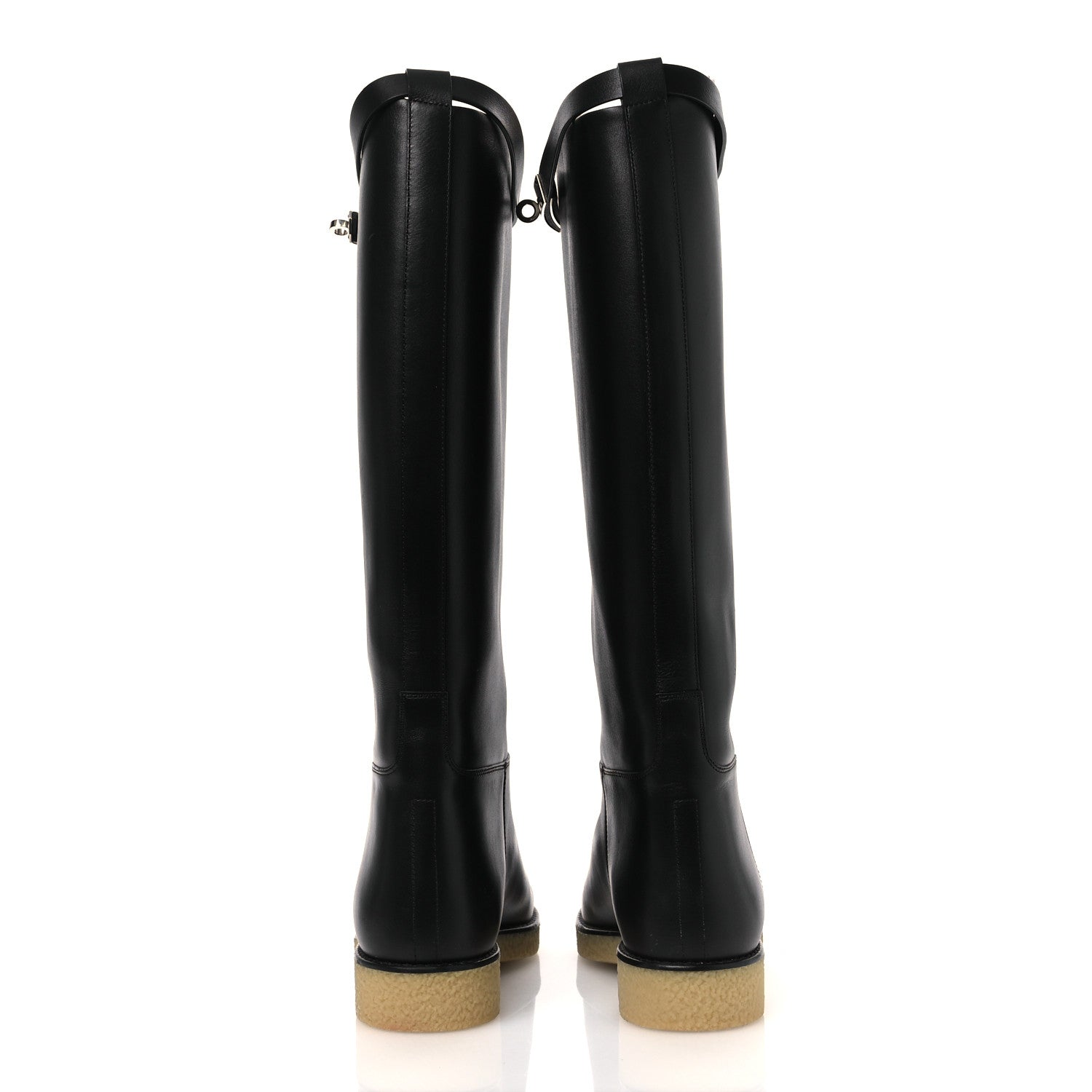 Hermes Calfskin Faustine Boots 38 Black 6 of 14