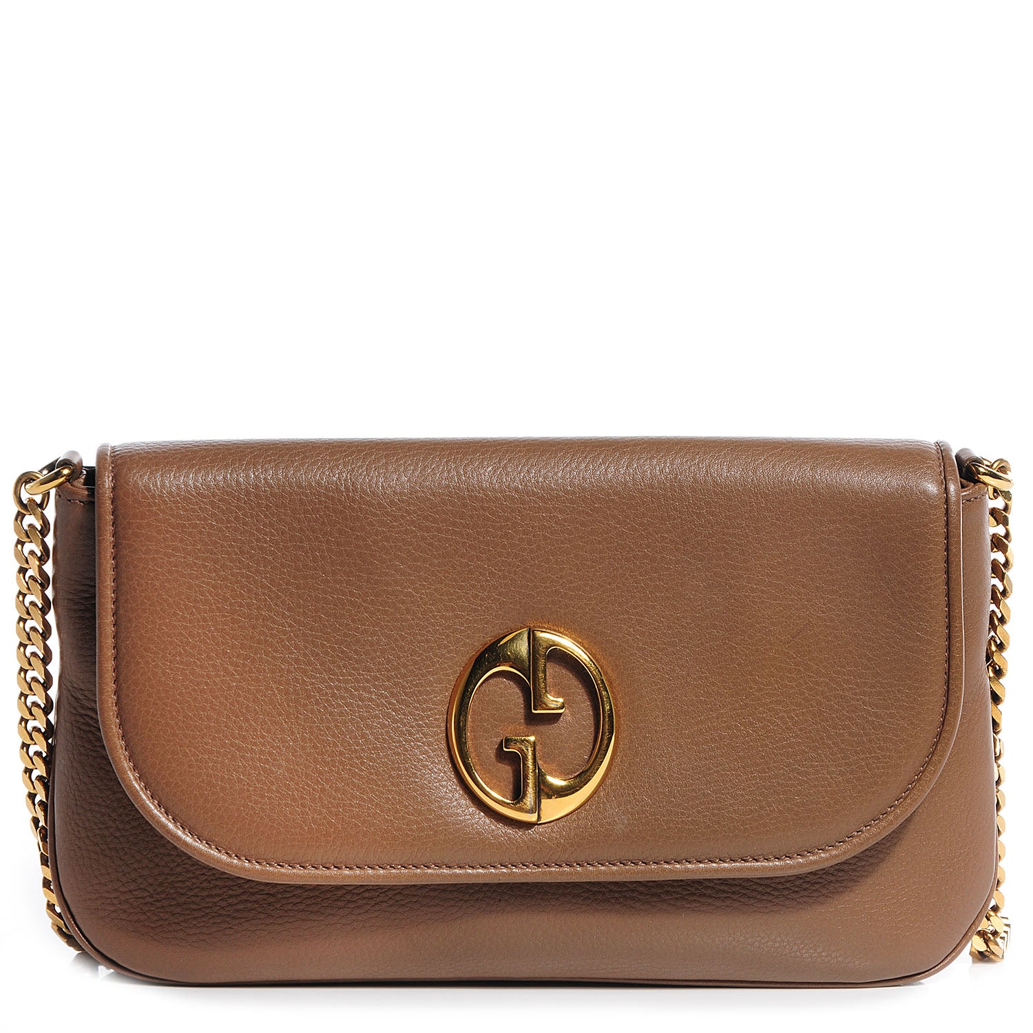 Gucci Cellarius Calfskin Medium 1973 Chain Shoulder Bag Marron Glace 1 of 12