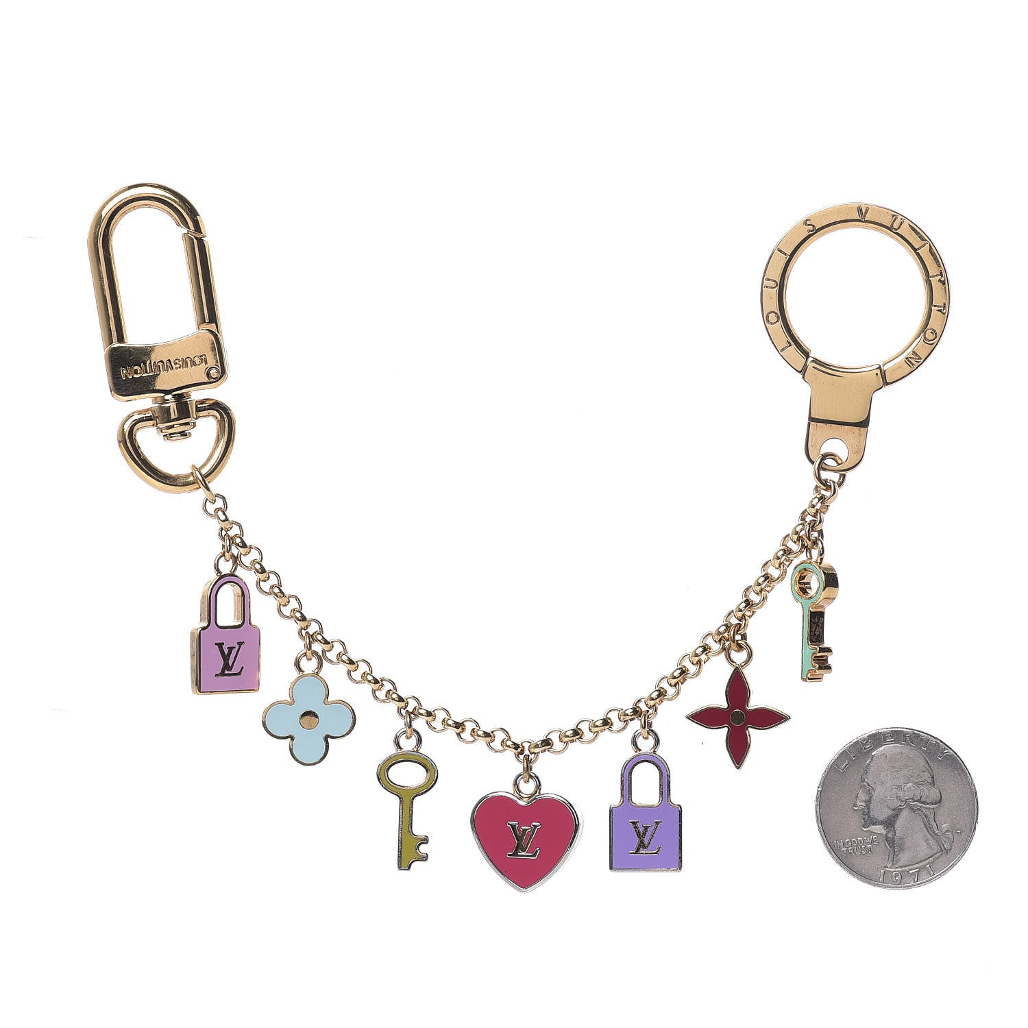 Louis Vuitton Enamel Pretty Charms Key Chain Holder Bag Charm 2 of 4