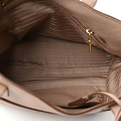 Prada Vitello Daino Pocket Shopping Tote Cammeo 5 of 9
