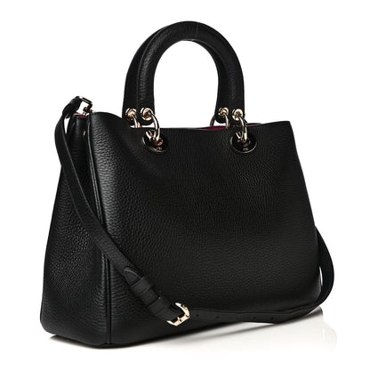 Christian Dior Bullcalf Medium Diorissimo Tote Black Rose Indien 3 of 13