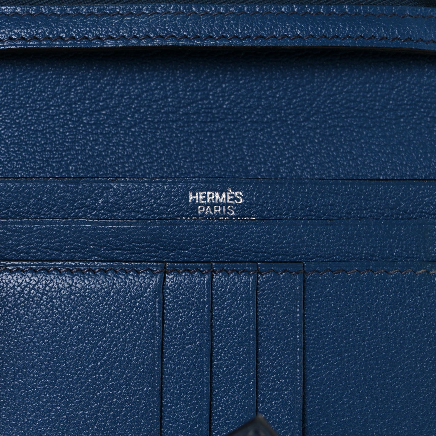 Ostrich Bearn Compact Wallet Bleu Roi