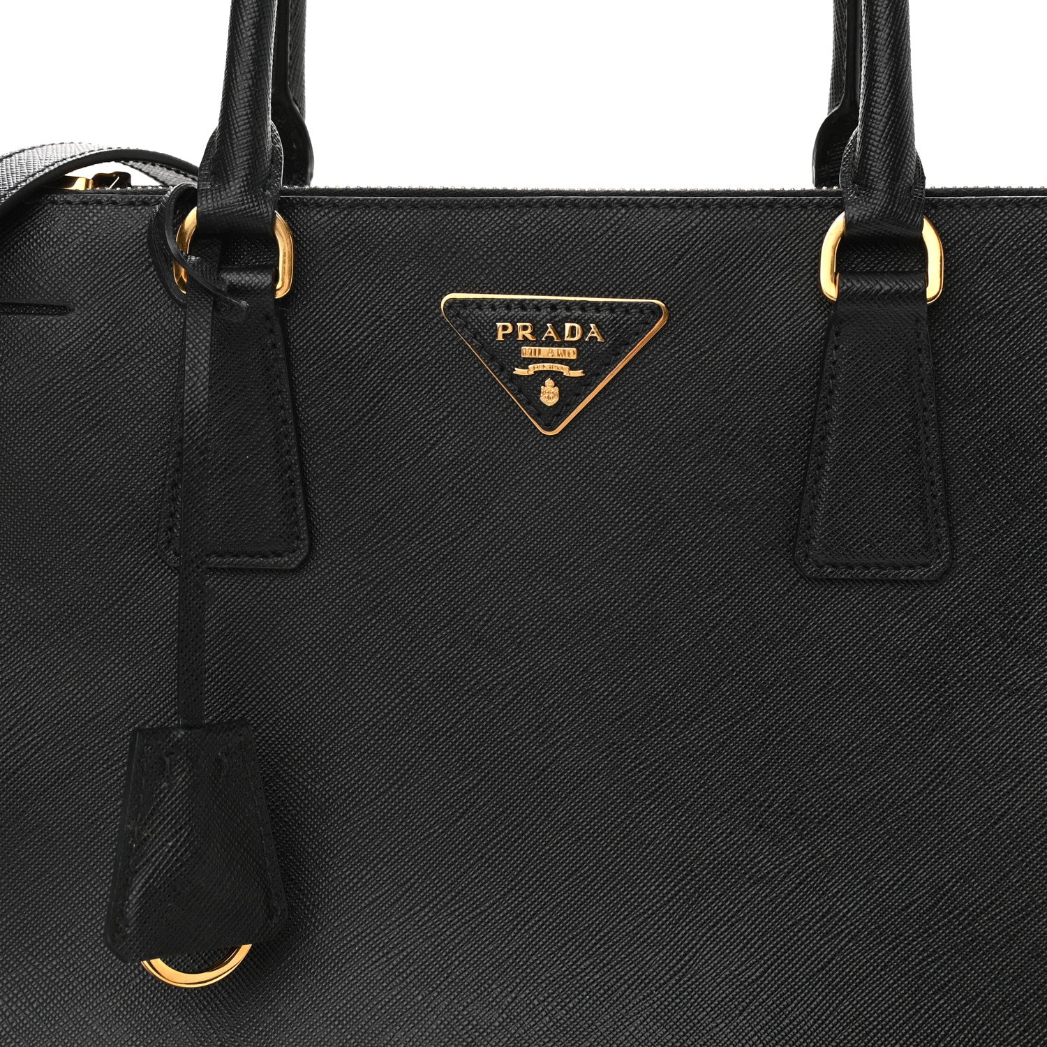 Prada Saffiano Lux Large Galleria Double Zip Tote Black 8 of 19