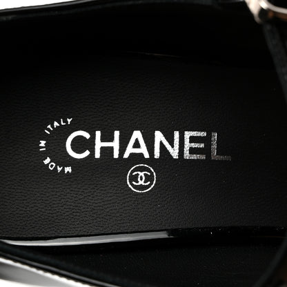 Chanel Patent Calfskin CC Pumps 37.5 Pink Black 6 of 9