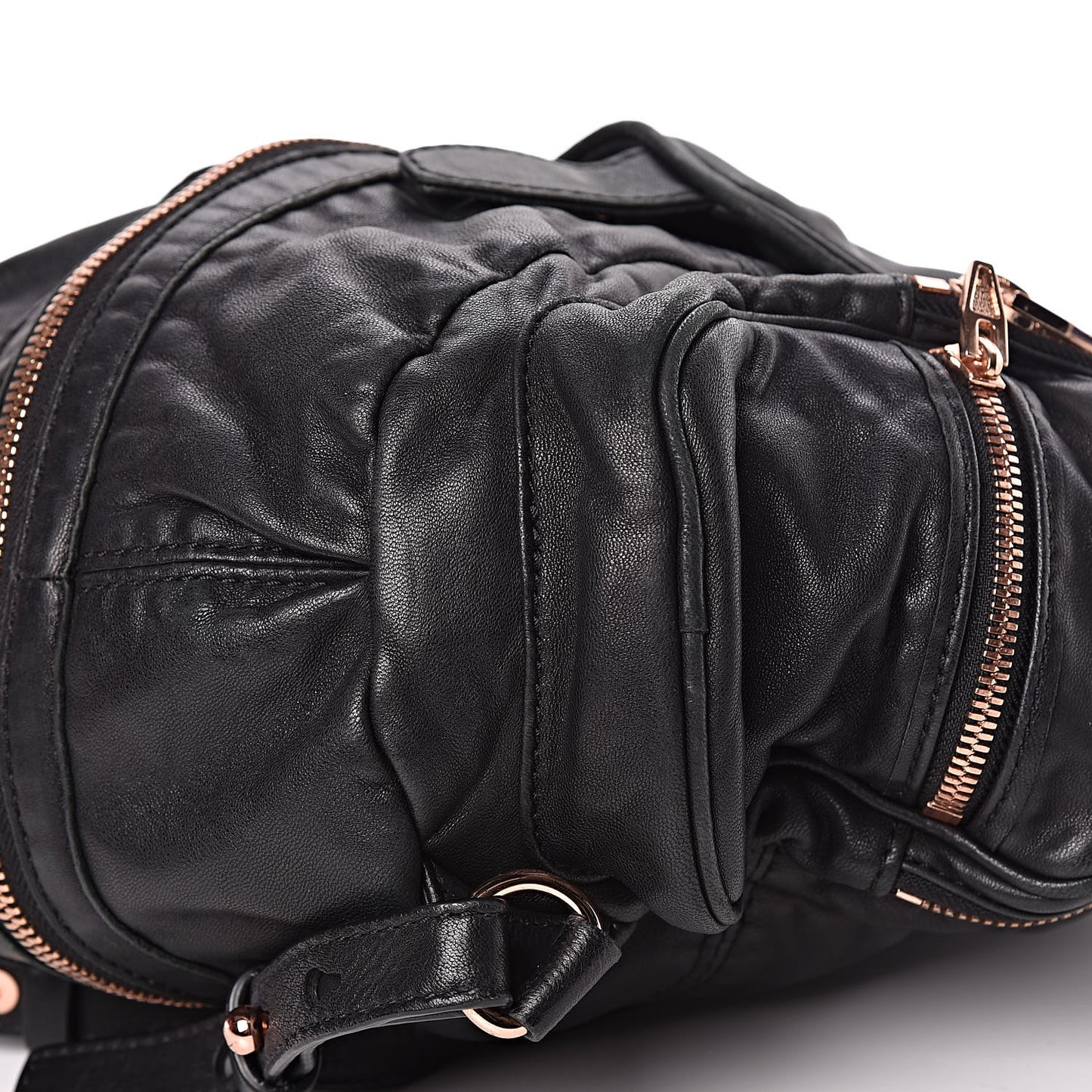 Lambskin Mini Marti Backpack Washed Black Rose Gold Hardware