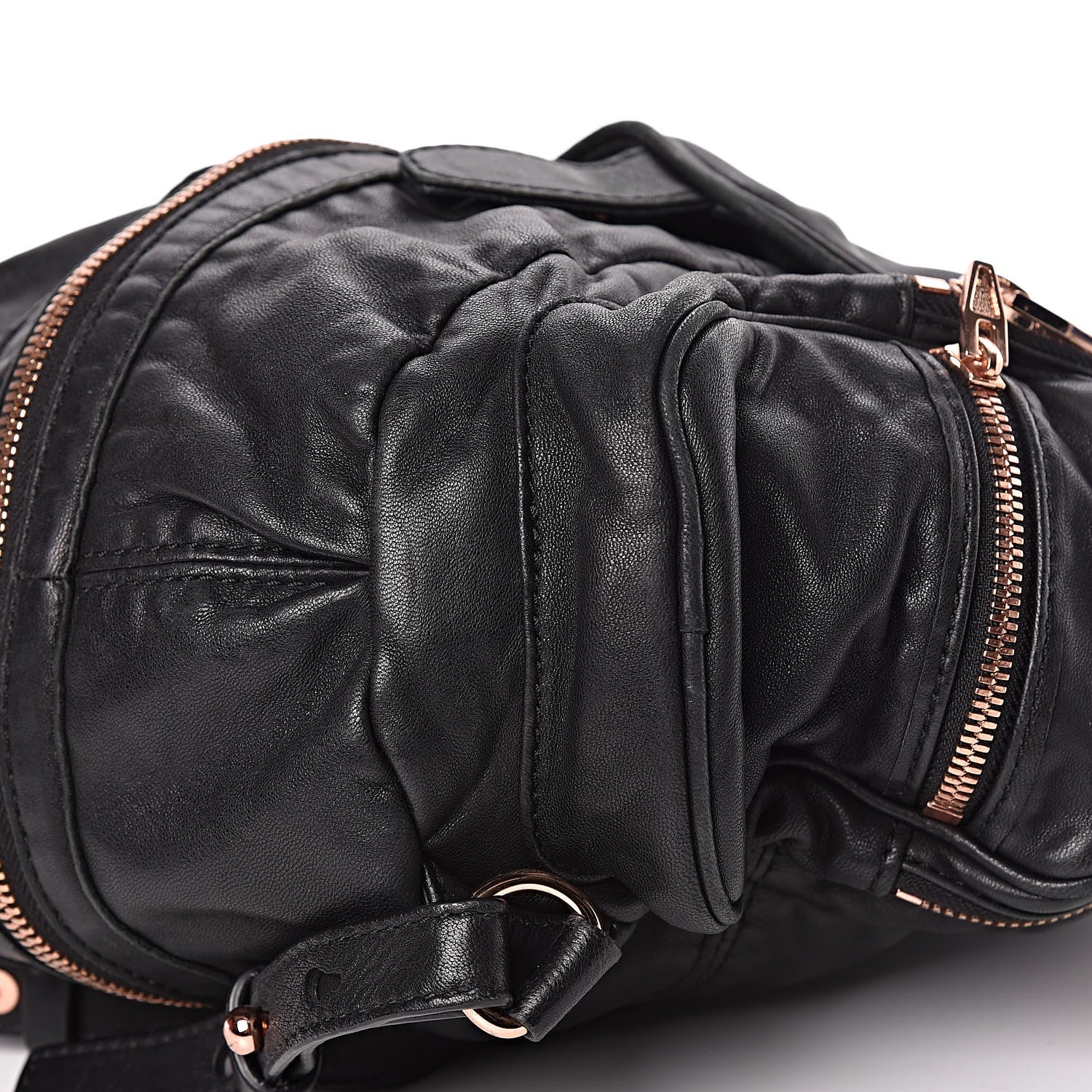 Alexander Wang Lambskin Mini Marti Backpack Washed Black Rose Gold Hardware 8 of 19