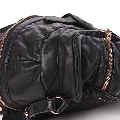 Alexander Wang Lambskin Mini Marti Backpack Washed Black Rose Gold Hardware 8 of 19