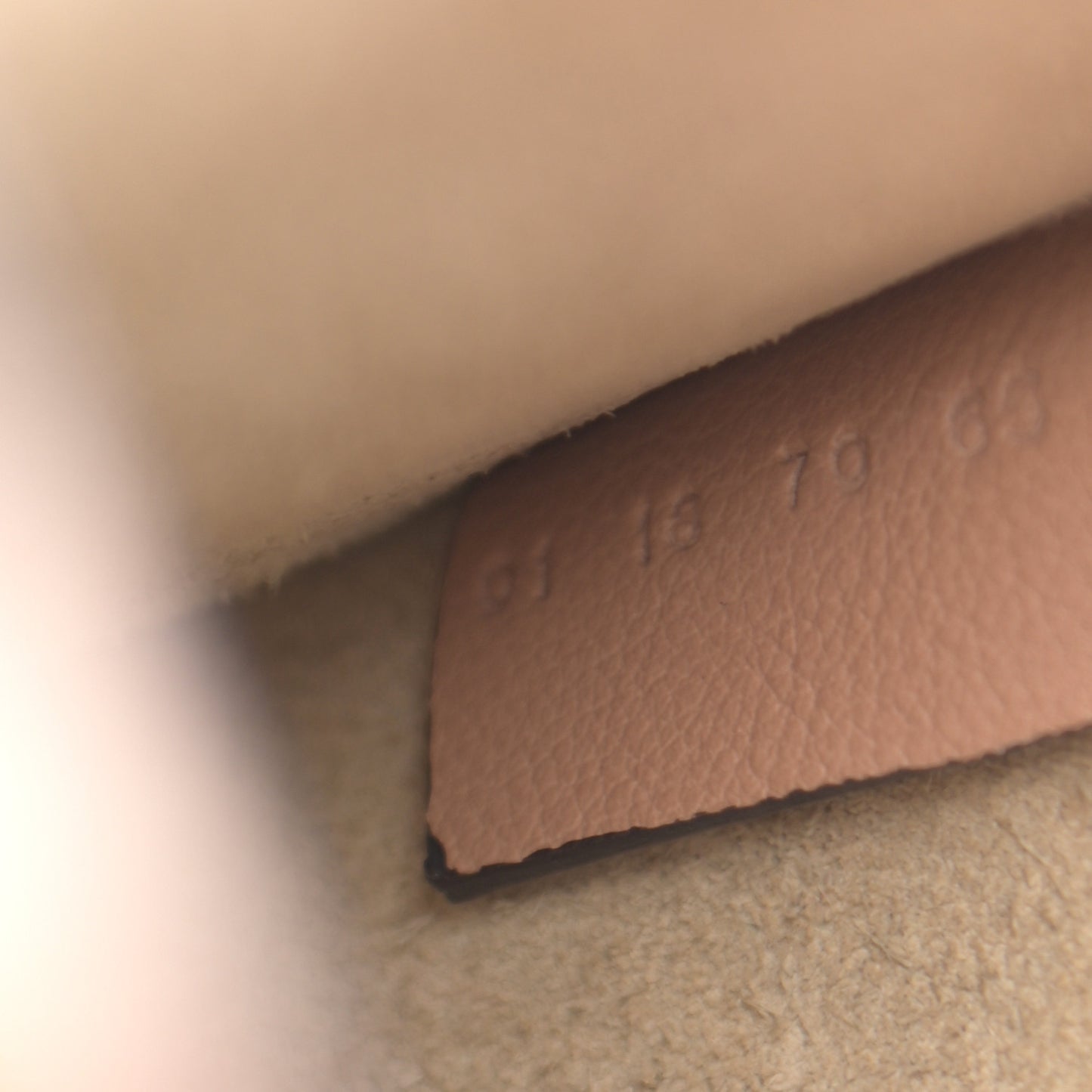 Calfskin Suede Small Nile Bracelet Bag Biscotti Beige