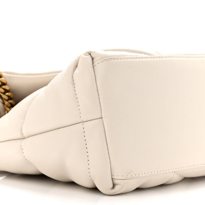 Saint Laurent Lambskin Quilted Small Loulou Puffer Monogram Chain Satchel Crema Soft 9 of 11