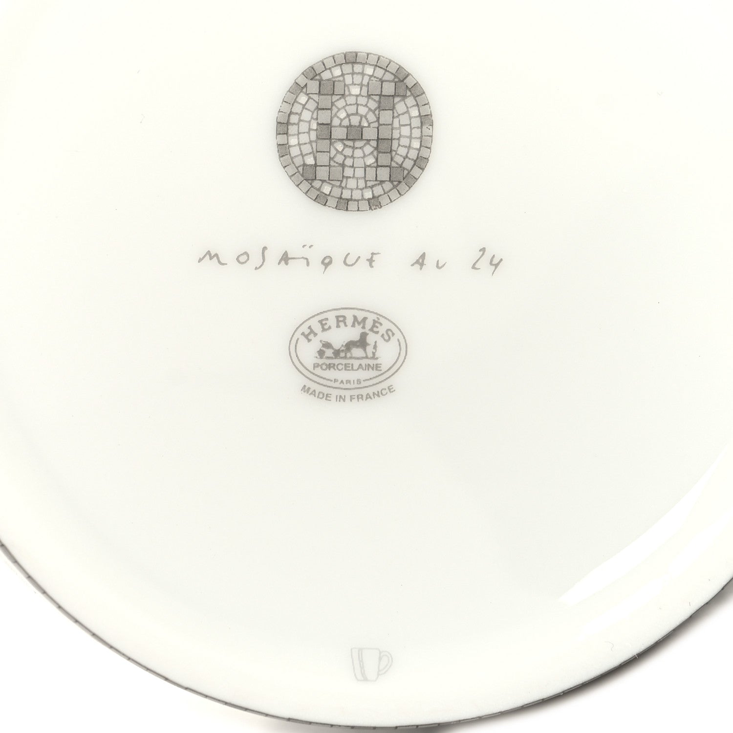Hermes Porcelain Mosaique au 24 Mug Platinum 6 of 7