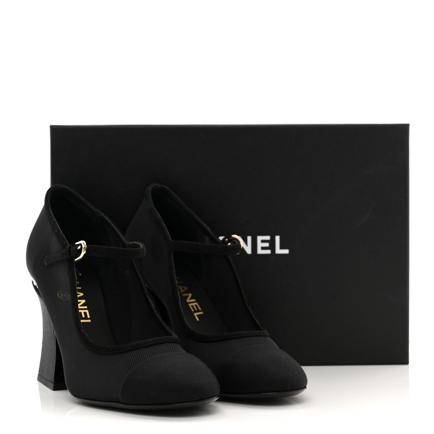 Chanel Mesh Suede Grosgrain Pearls Cap Toe Open Slingback Pumps 37 Black 9 of 9