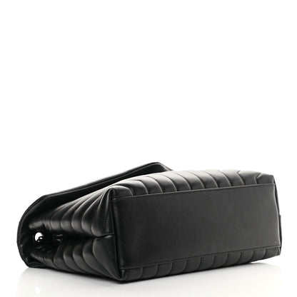 Saint Laurent Calfskin Y Quilted Monogram Medium Loulou Chain Satchel Black 4 of 17