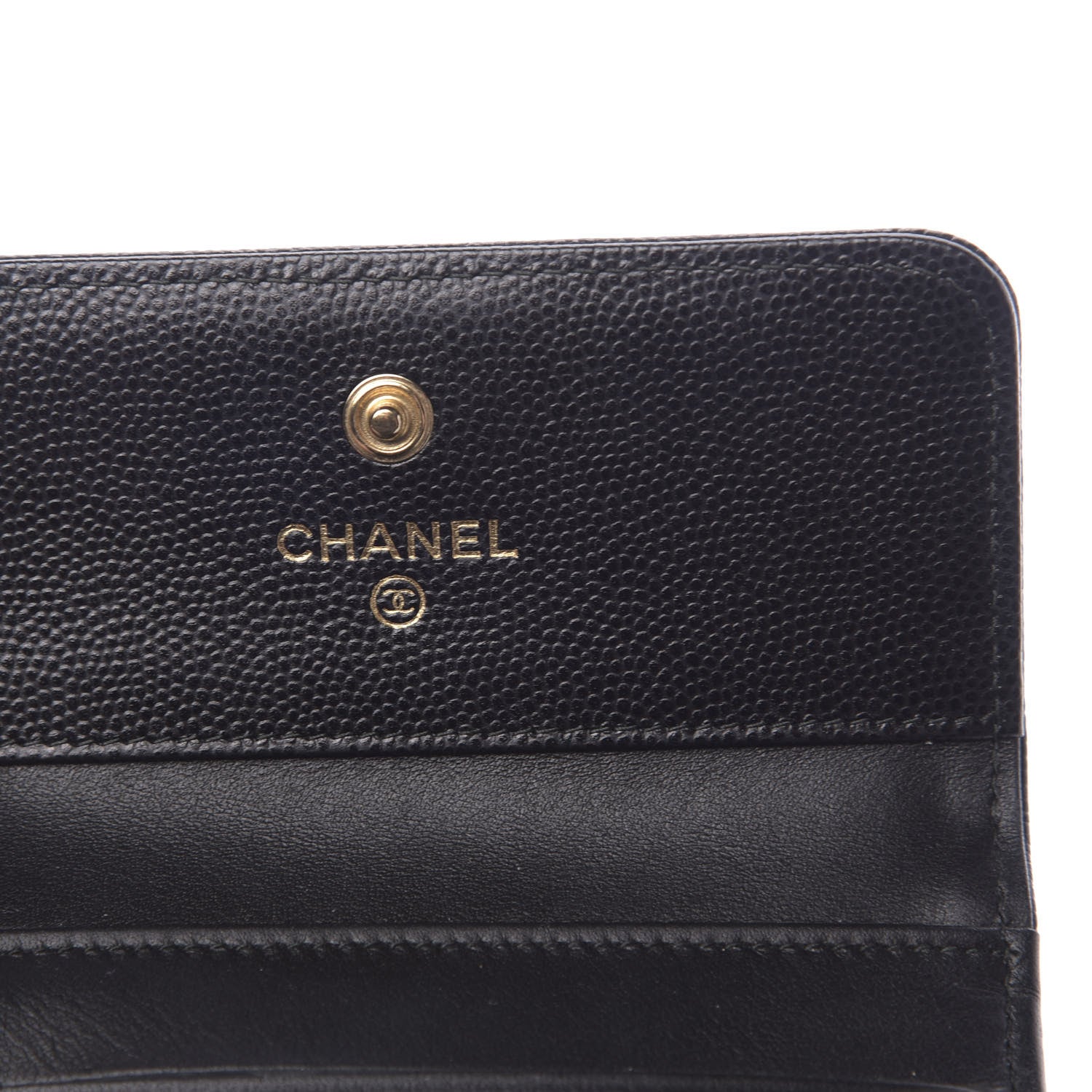 Chanel Caviar Quilted Compact Boy Wallet Black 6 of 9