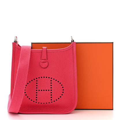 Hermes Taurillon Clemence Evelyne TPM Rose Extreme 11 of 11