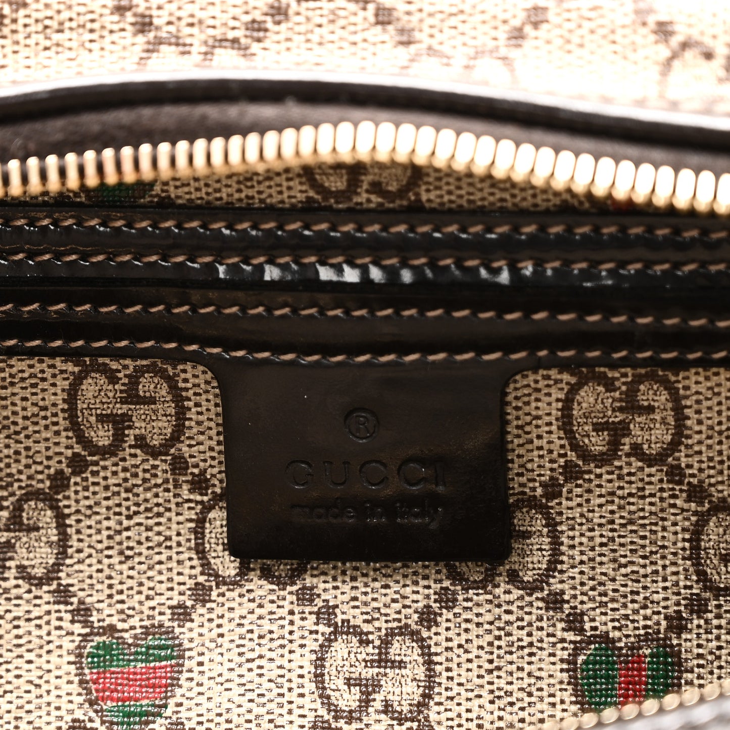 GG Plus Monogram Hearts Medium Joy Boston Dark Brown